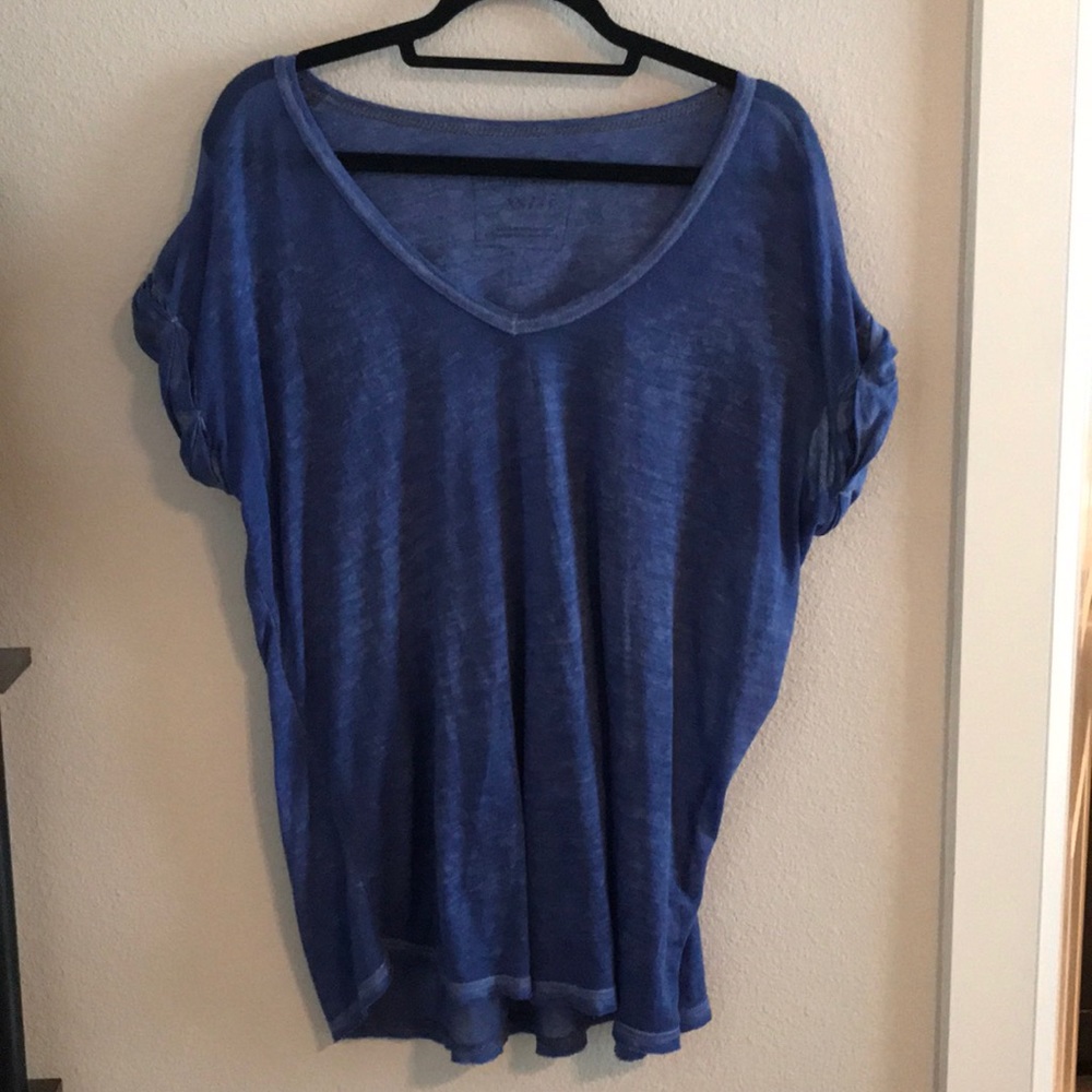 Free people “We the free” blue flowy top